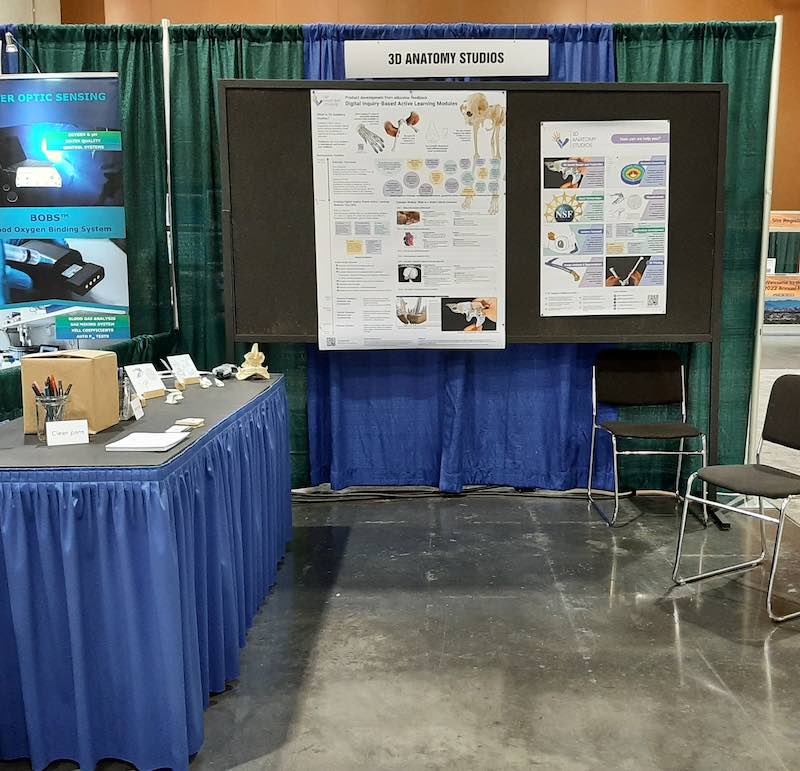 Our exhibitor booth at the 2022 SICB meeting in Phoenix, AZ.